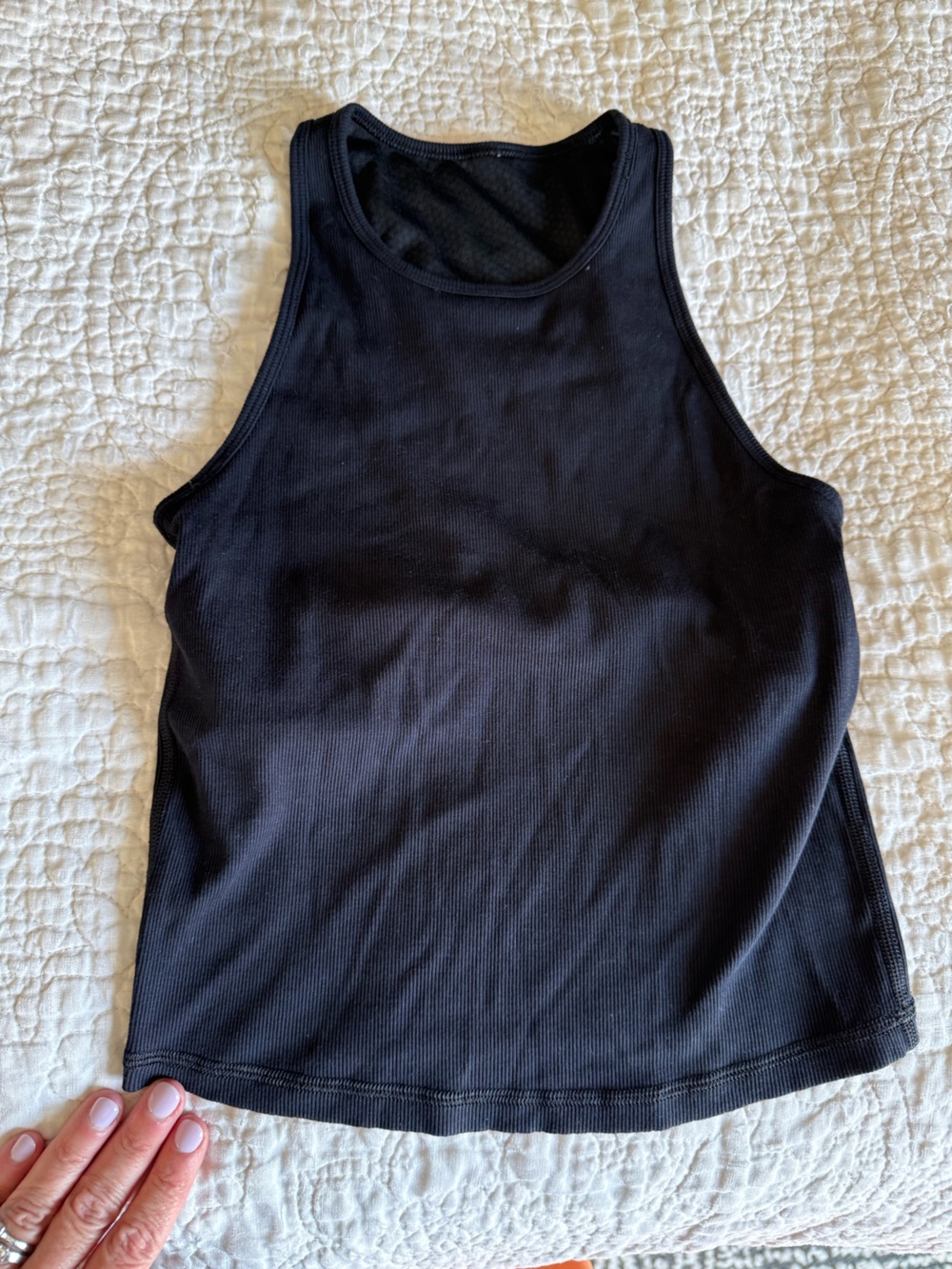 Vuori Black Pose Plyo Ribbed Tank Top - Women's
